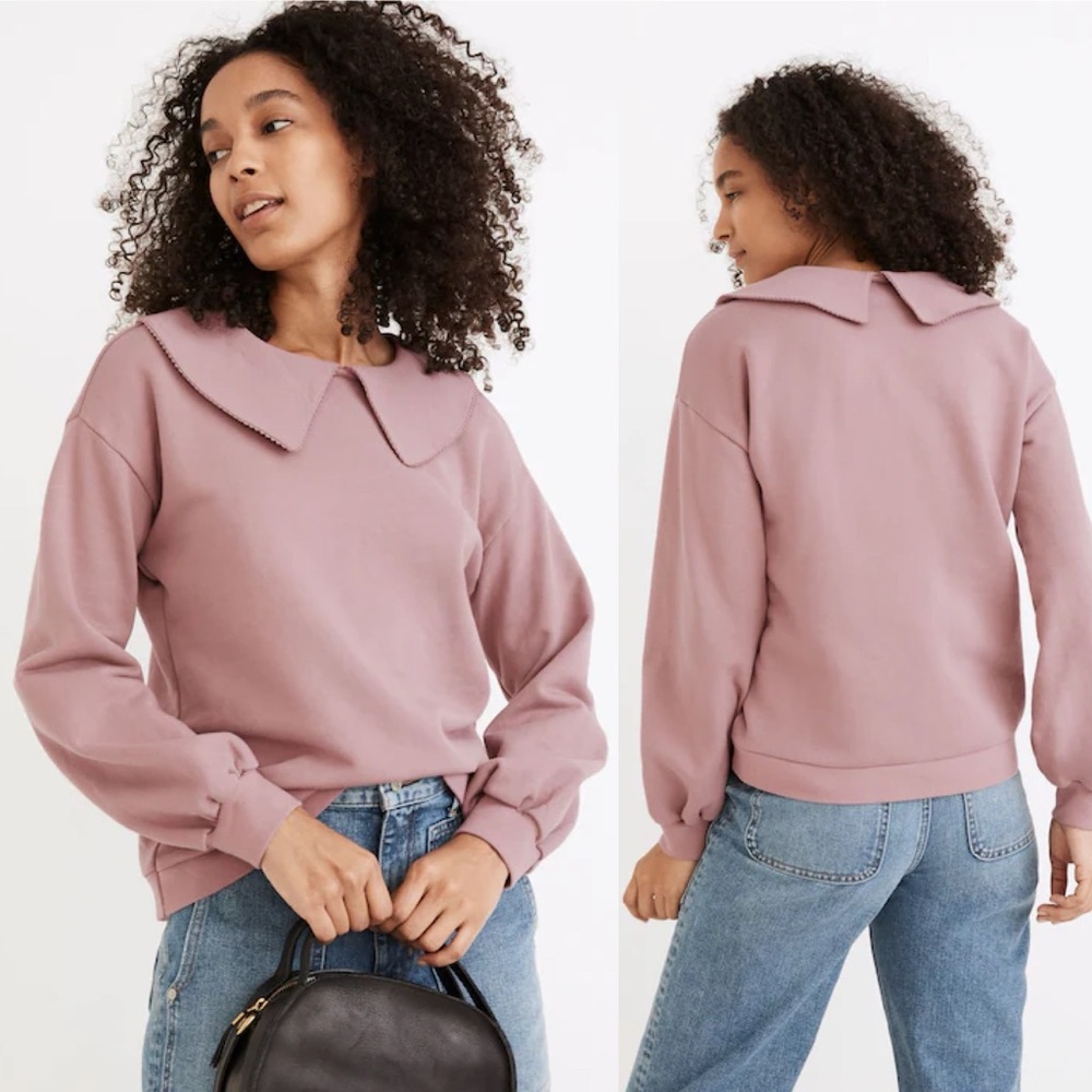 Madewell (Re)sourced Cotton Collared Sweatshirt, EUC